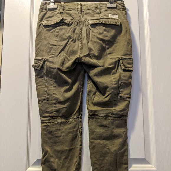 Aritzia TNA Skinny Cargo Pants size 4, olive green - Picture 4 of 6
